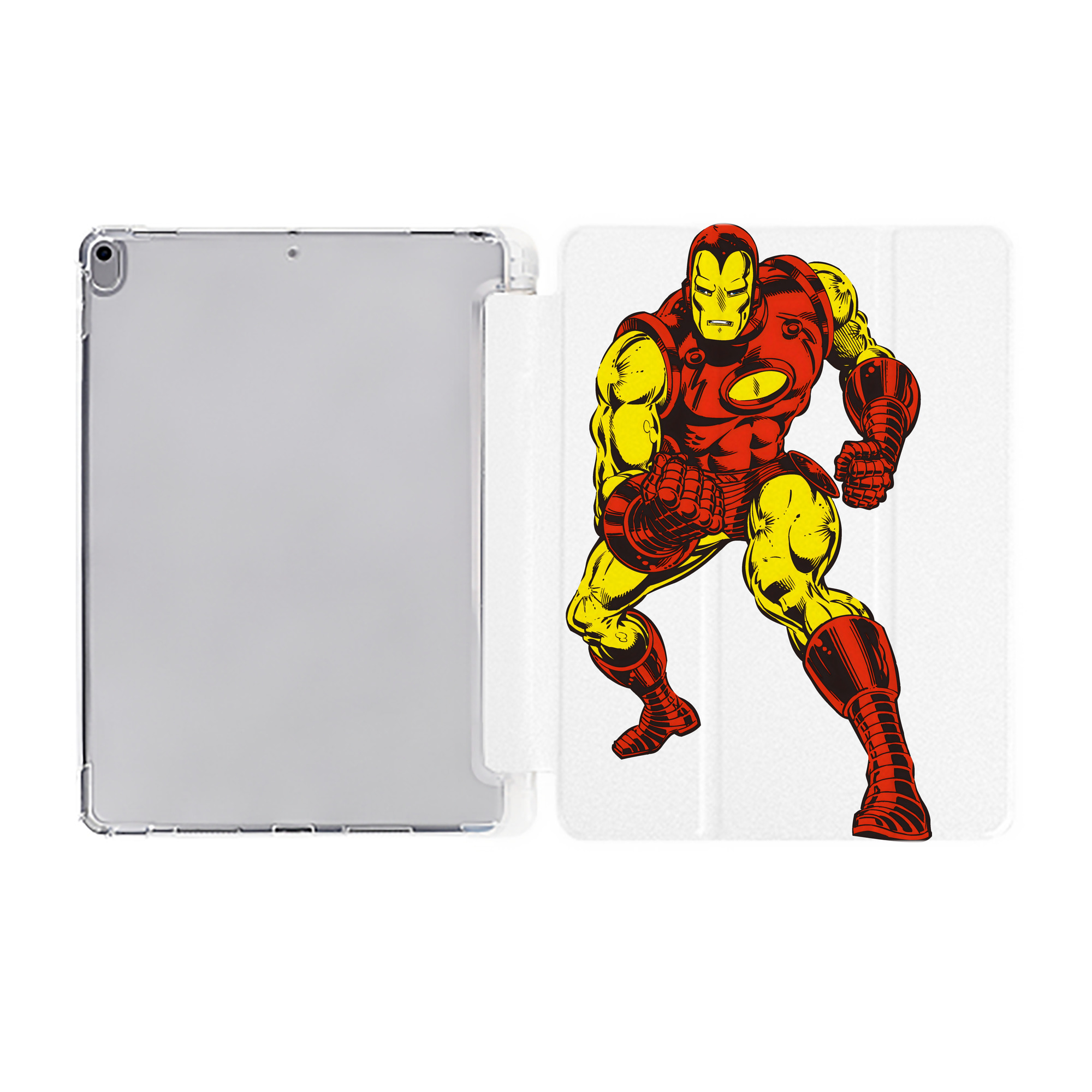 （画像用） アベンジャーズ The Avengers IPad ケース ペン収納付き 三つ折りスタンド PUレザー×シリコン 対応機種9.5/10.5/10.9インチ
